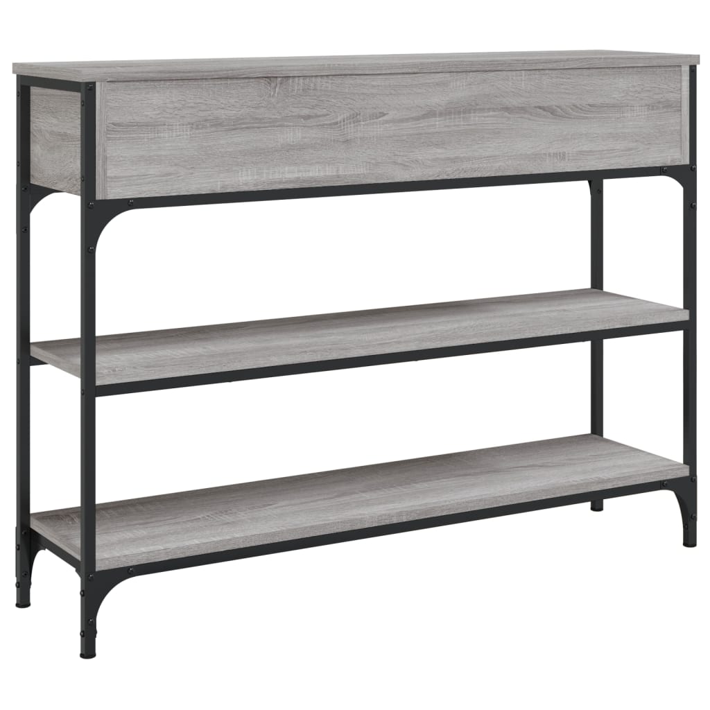 Konsollbord grå sonoma 100x25x75 cm konstruert tre