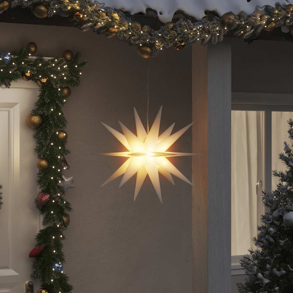 Julelys med LED sammenleggbar hvit 57 cm