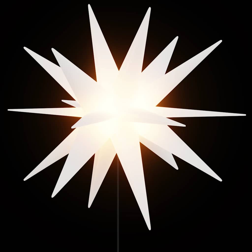 Julelys med bakkeplugg og LED foldbar hvit 57 cm