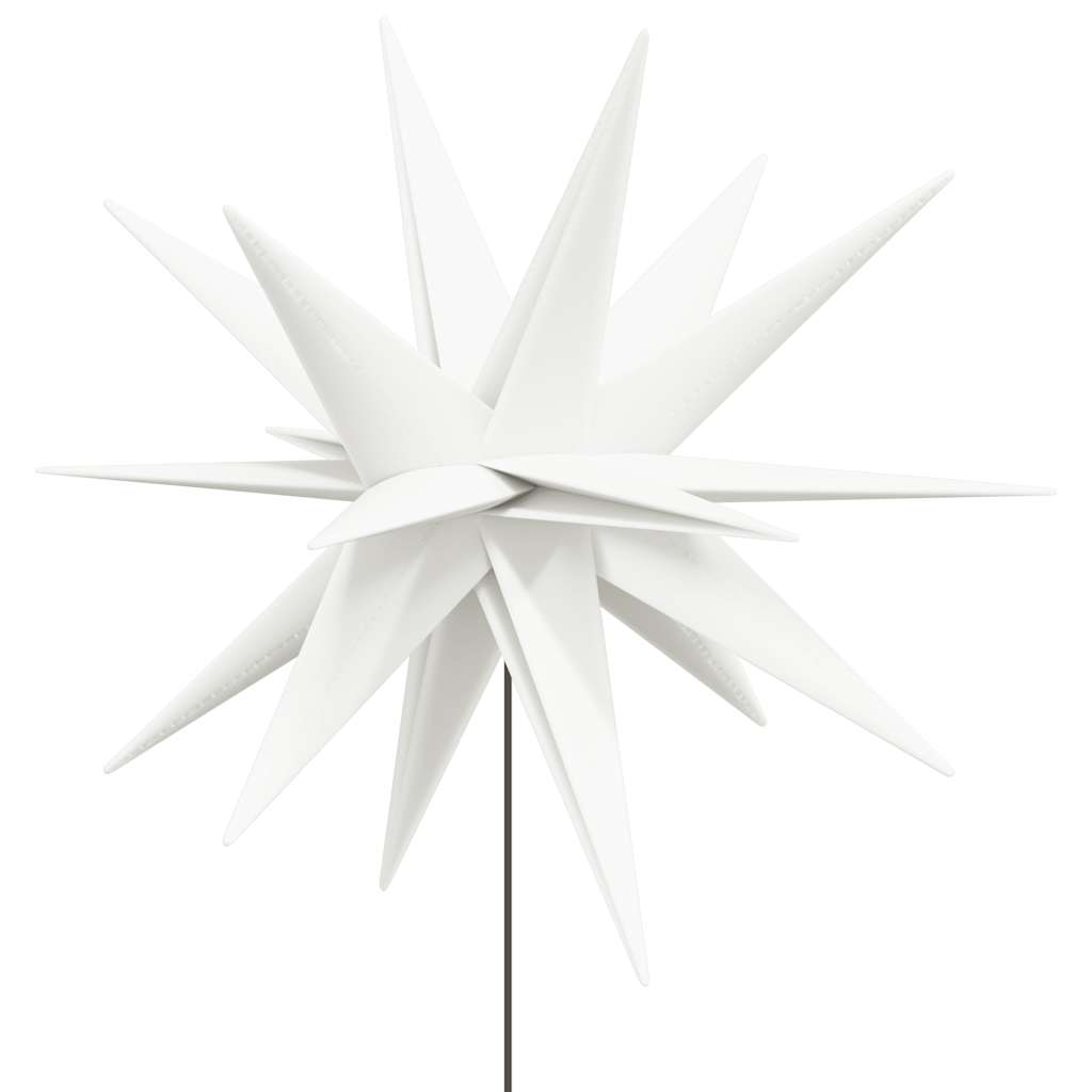 Julelys med bakkeplugg og LED foldbar hvit 57 cm