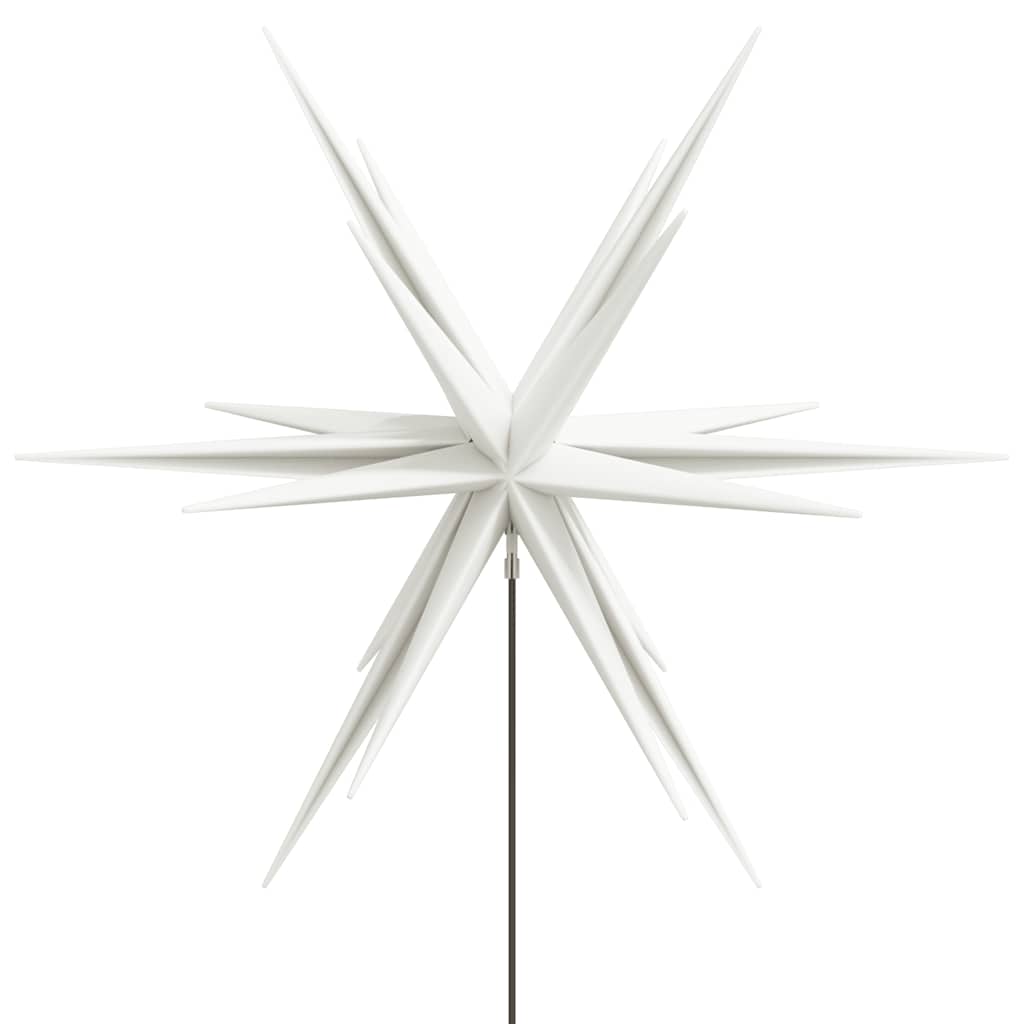Julelys med bakkeplugg og LED foldbar hvit 57 cm