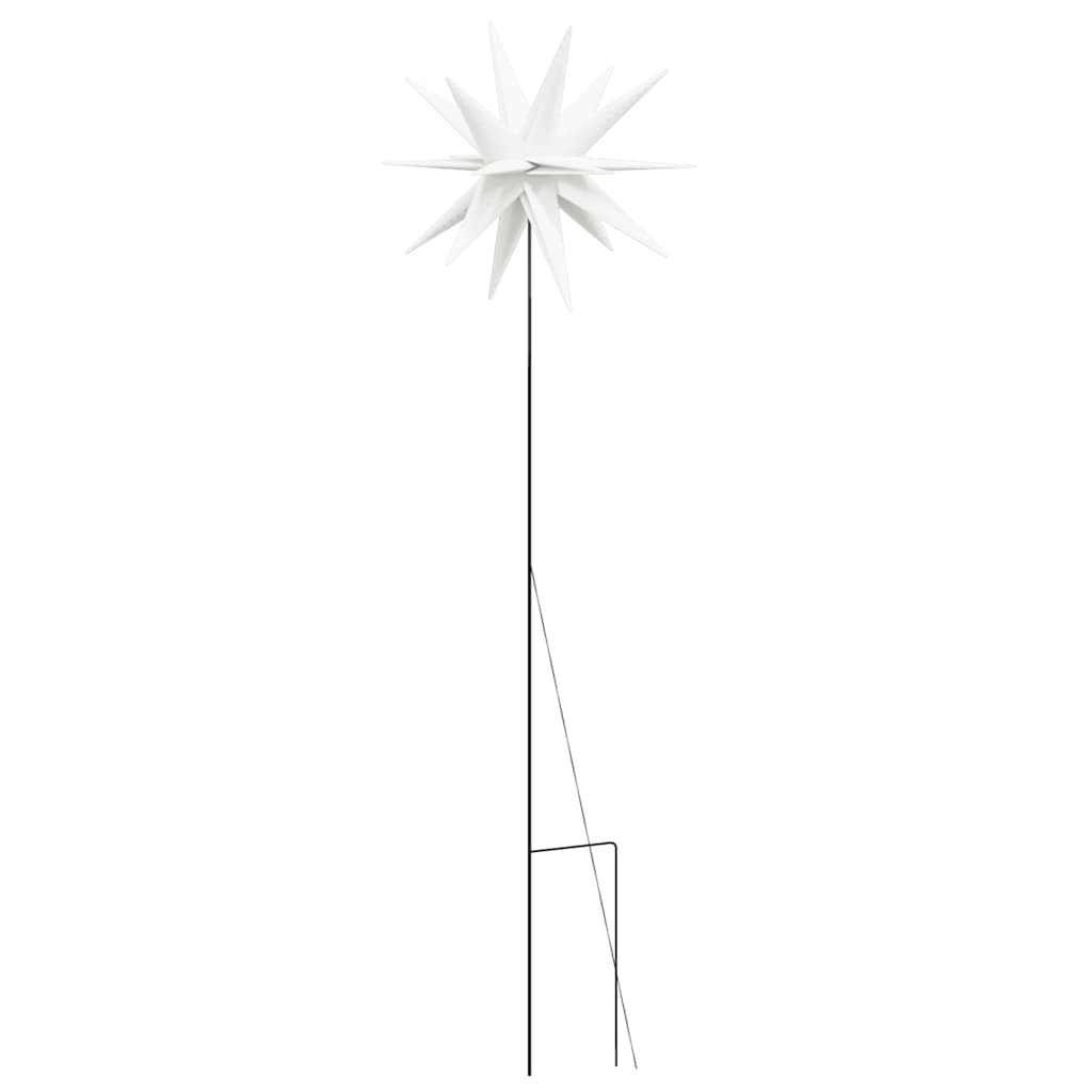 Julelys med bakkeplugg og LED foldbar hvit 57 cm