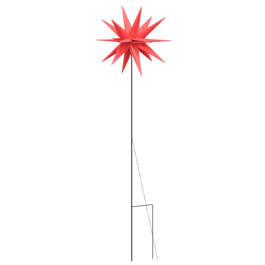 Julelys med plugger og LED 3 stk foldbar rød 35 cm