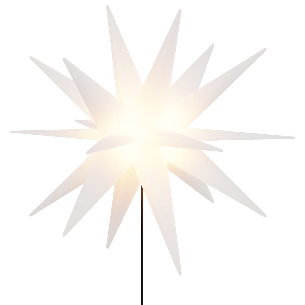 Julelys med plugger og LED 3 stk foldbar hvit 35 cm