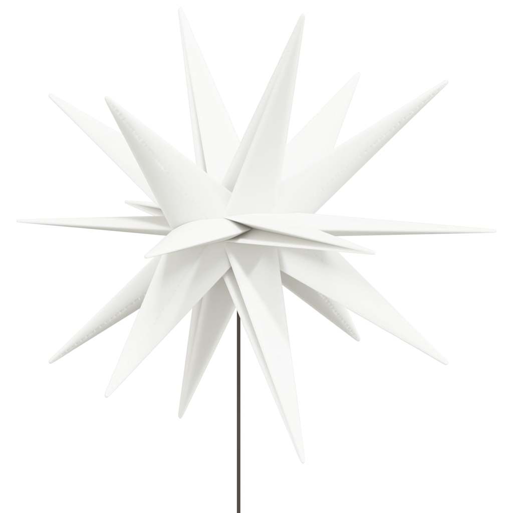Julelys med plugger og LED 3 stk foldbar hvit 35 cm