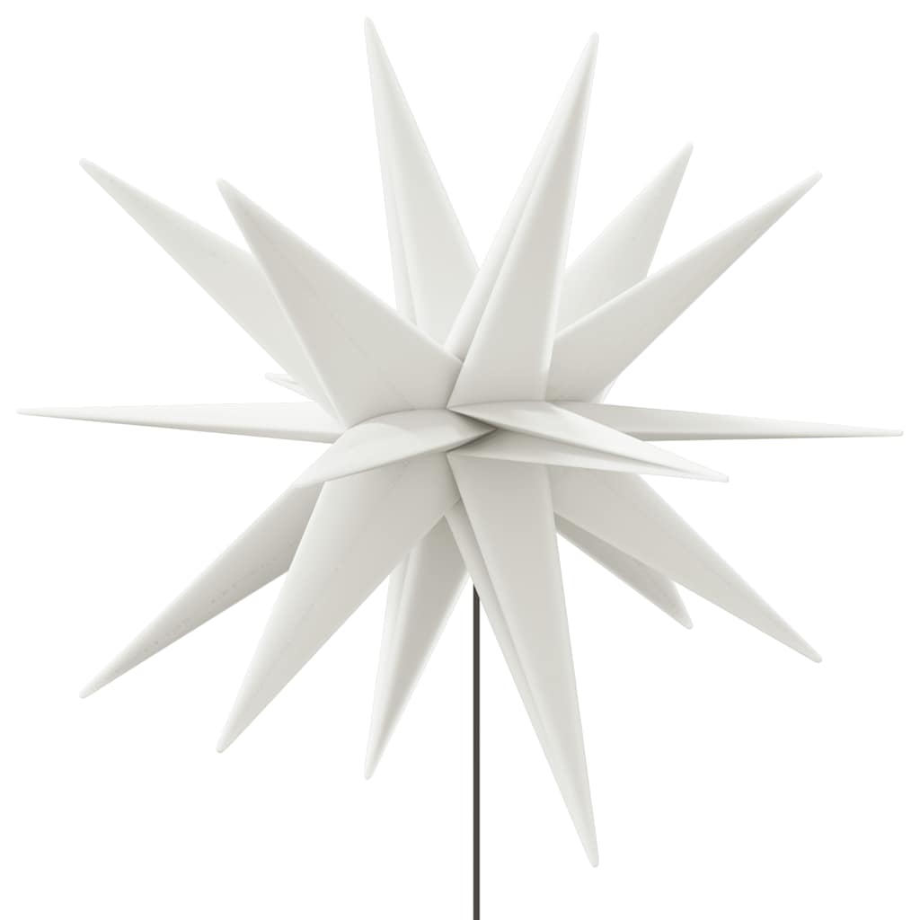 Julelys med plugger og LED 3 stk foldbar hvit 35 cm