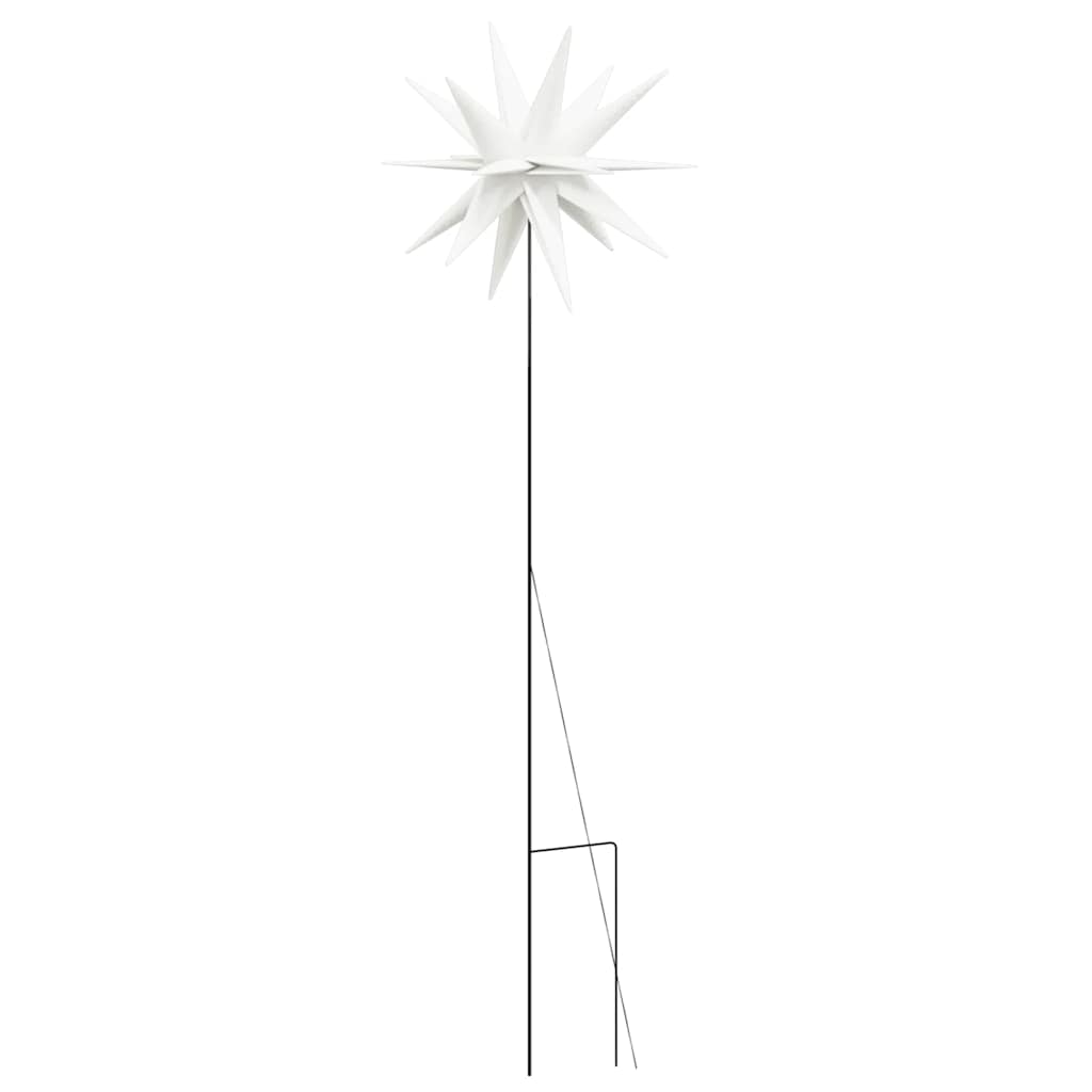 Julelys med plugger og LED 3 stk foldbar hvit 35 cm