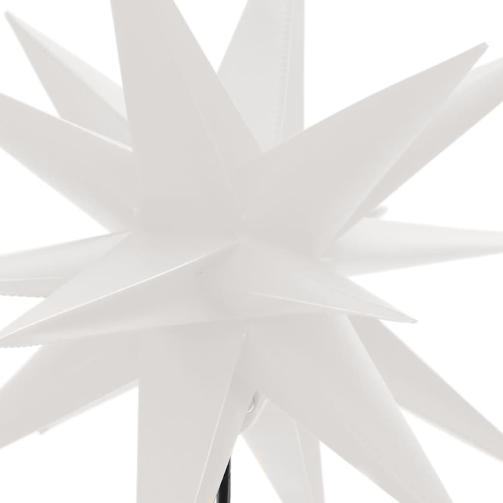 Julelys med plugger og LED 3 stk foldbar hvit 35 cm