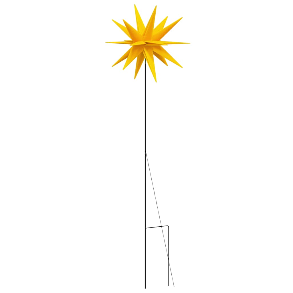 Julelys med plugger og LED 3 stk foldbar gul 35 cm