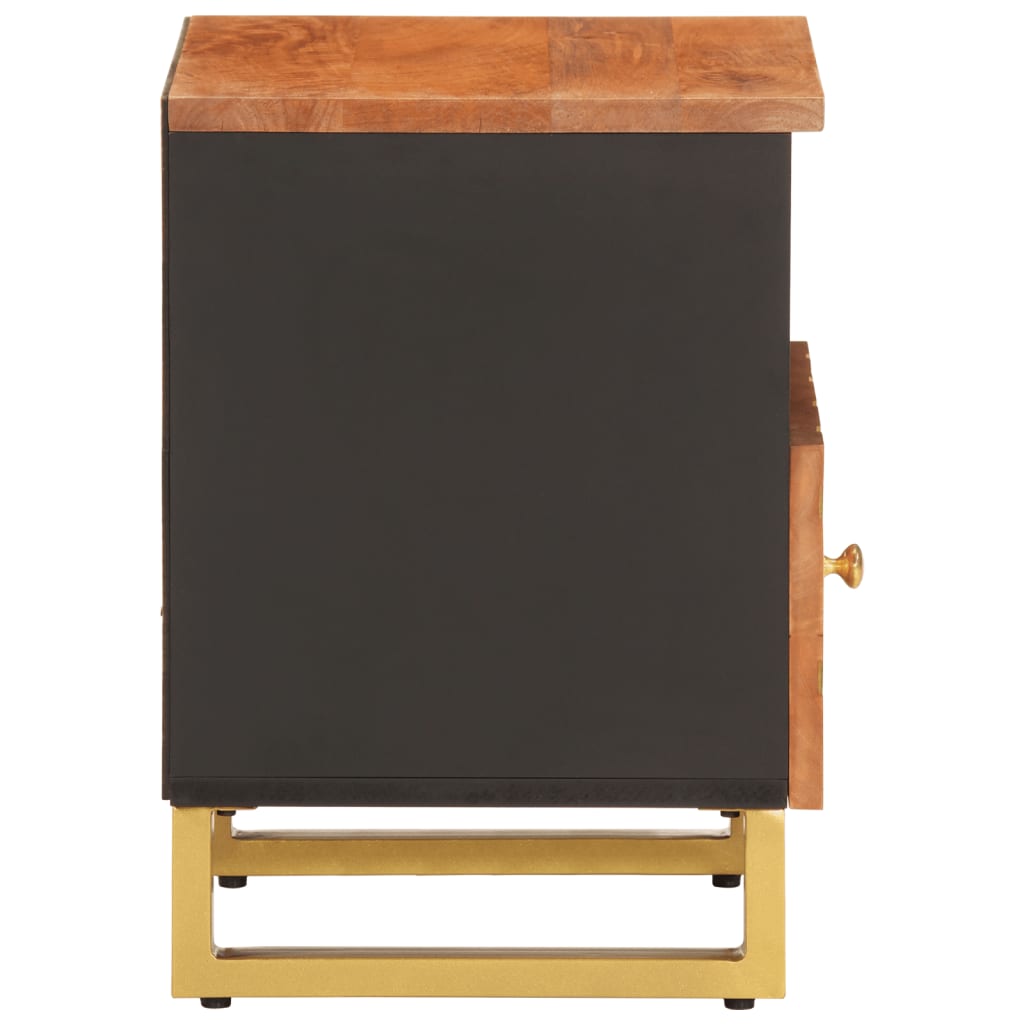 Nattbord 2 stk brun og svart heltre mango