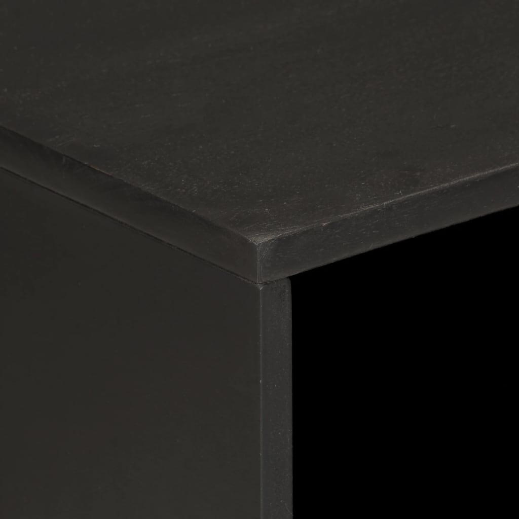 Nattbord svart 50x33x60 cm heltre mango