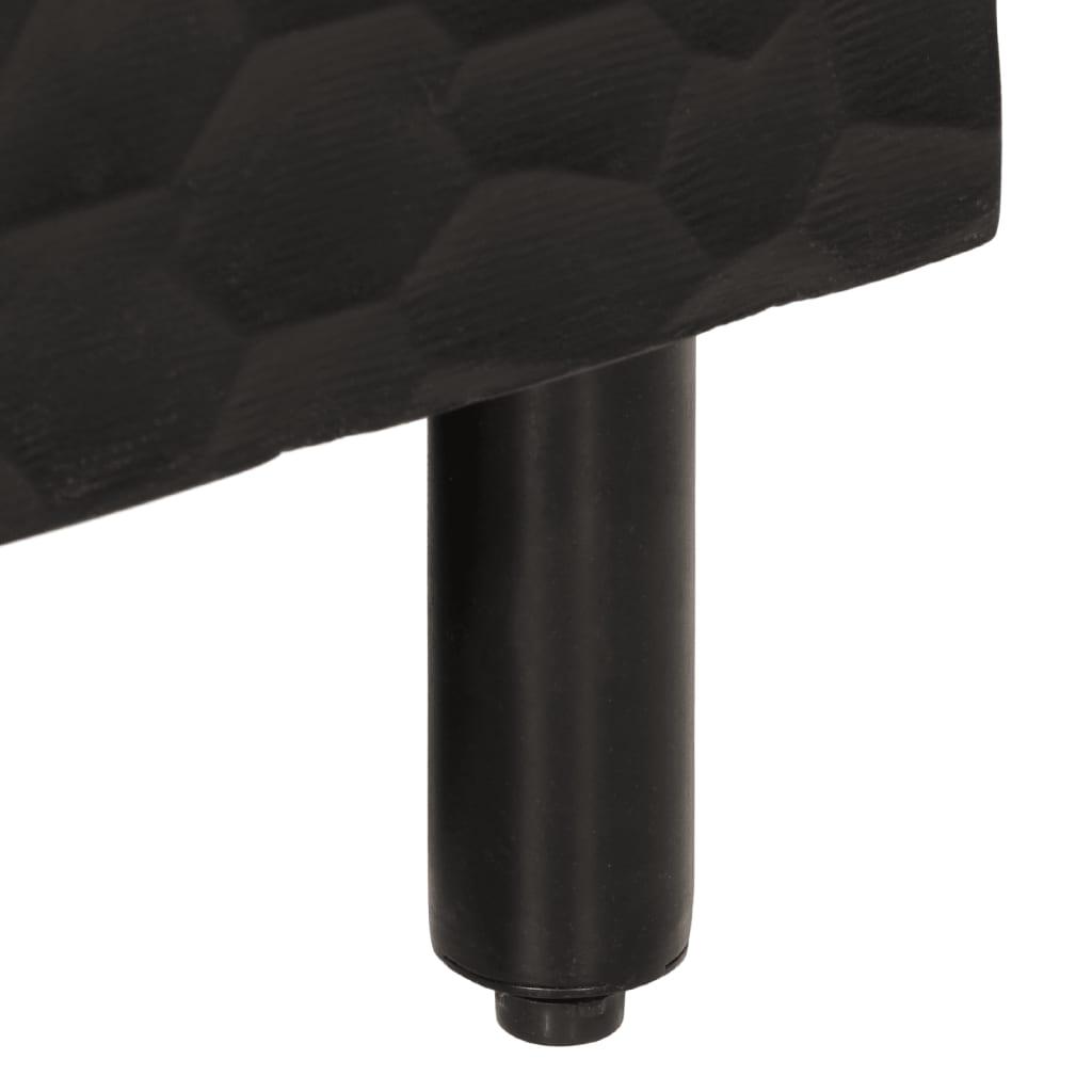 Nattbord svart 50x33x60 cm heltre mango