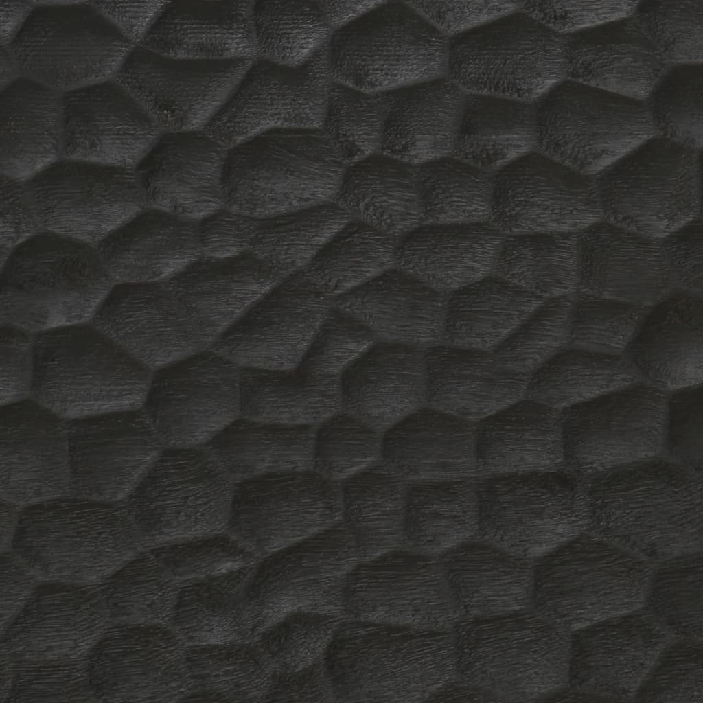 Nattbord svart 50x33x60 cm heltre mango