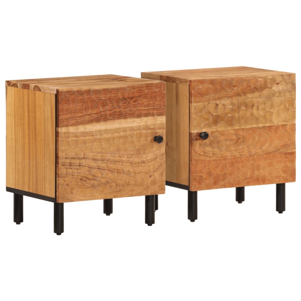Nattbord 2 stk 40x33x46 cm heltre akasie
