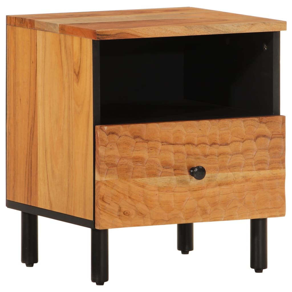 Nattbord 2 stk 40x33x46 cm heltre akasie