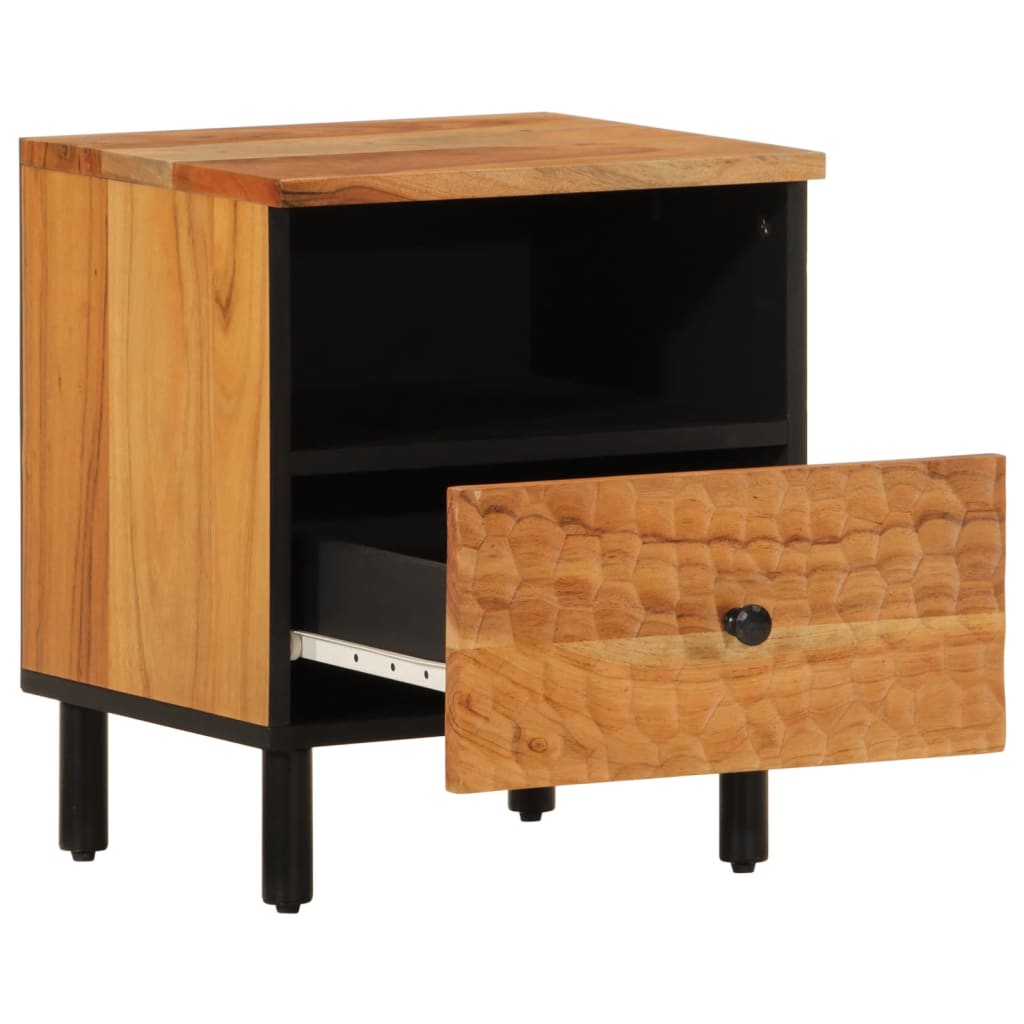 Nattbord 2 stk 40x33x46 cm heltre akasie
