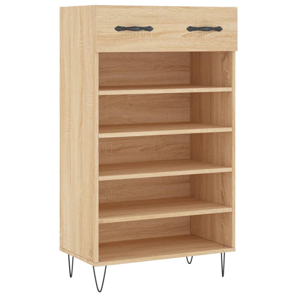 Skohylle sonoma eik 60x35x105 cm konstruert tre