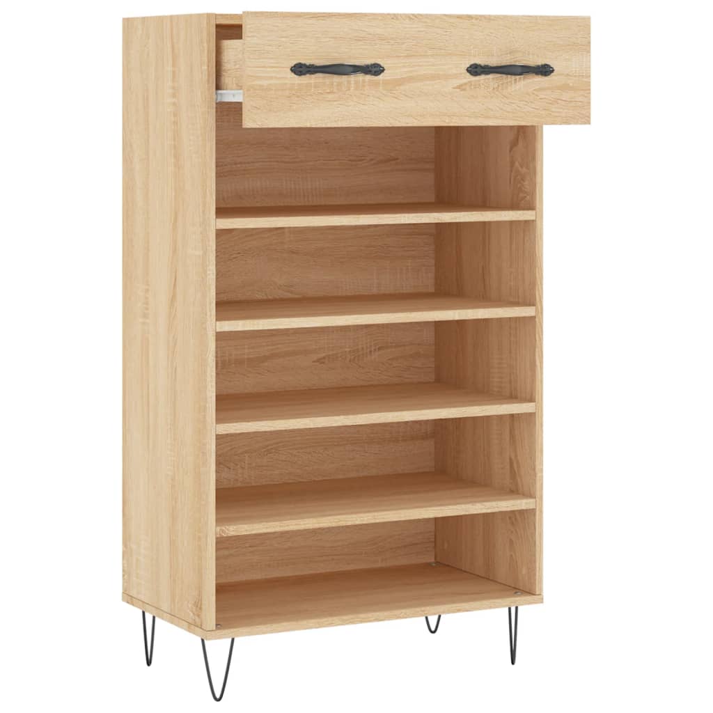 Skohylle sonoma eik 60x35x105 cm konstruert tre