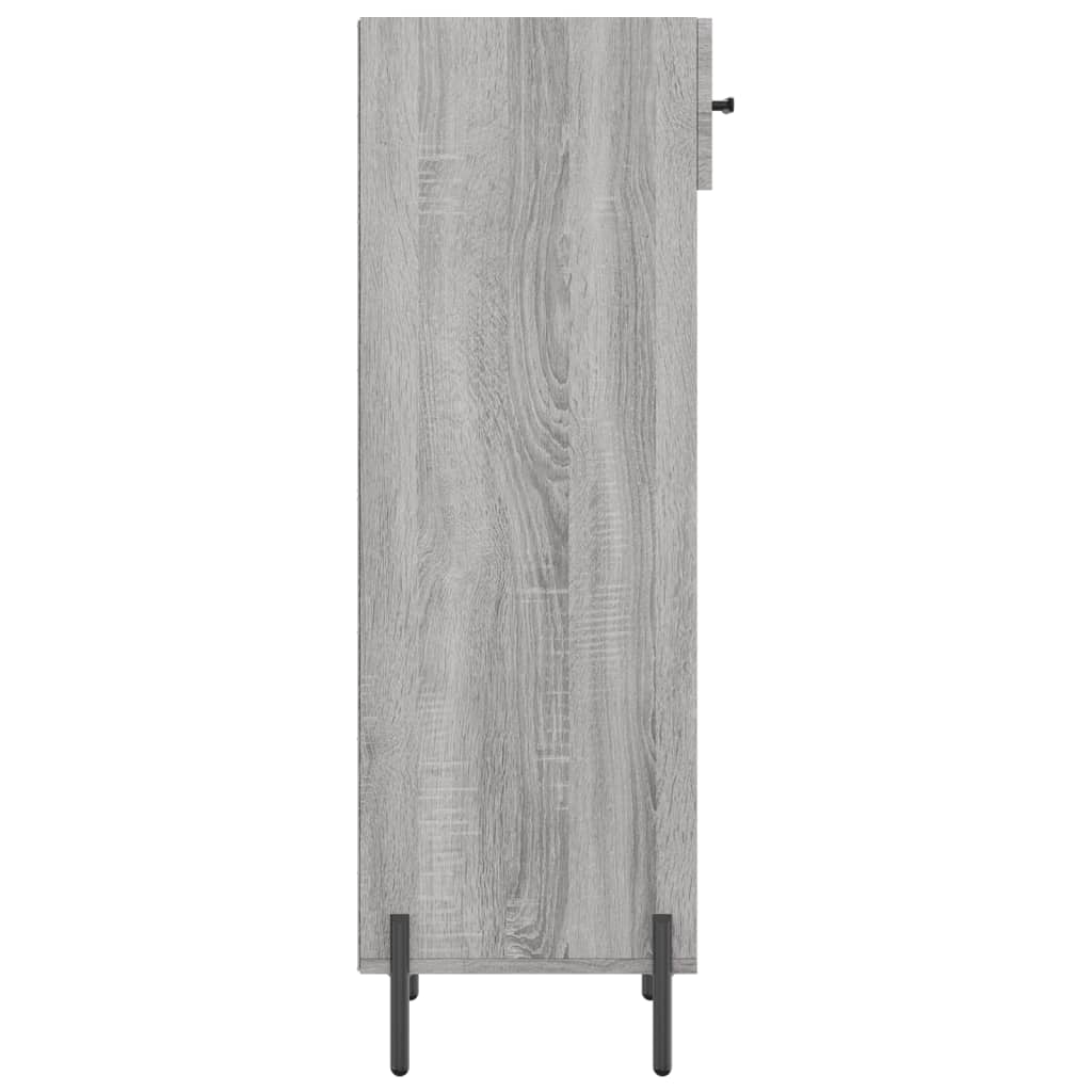 Skohylle grå sonoma 30x35x105 cm konstruert tre