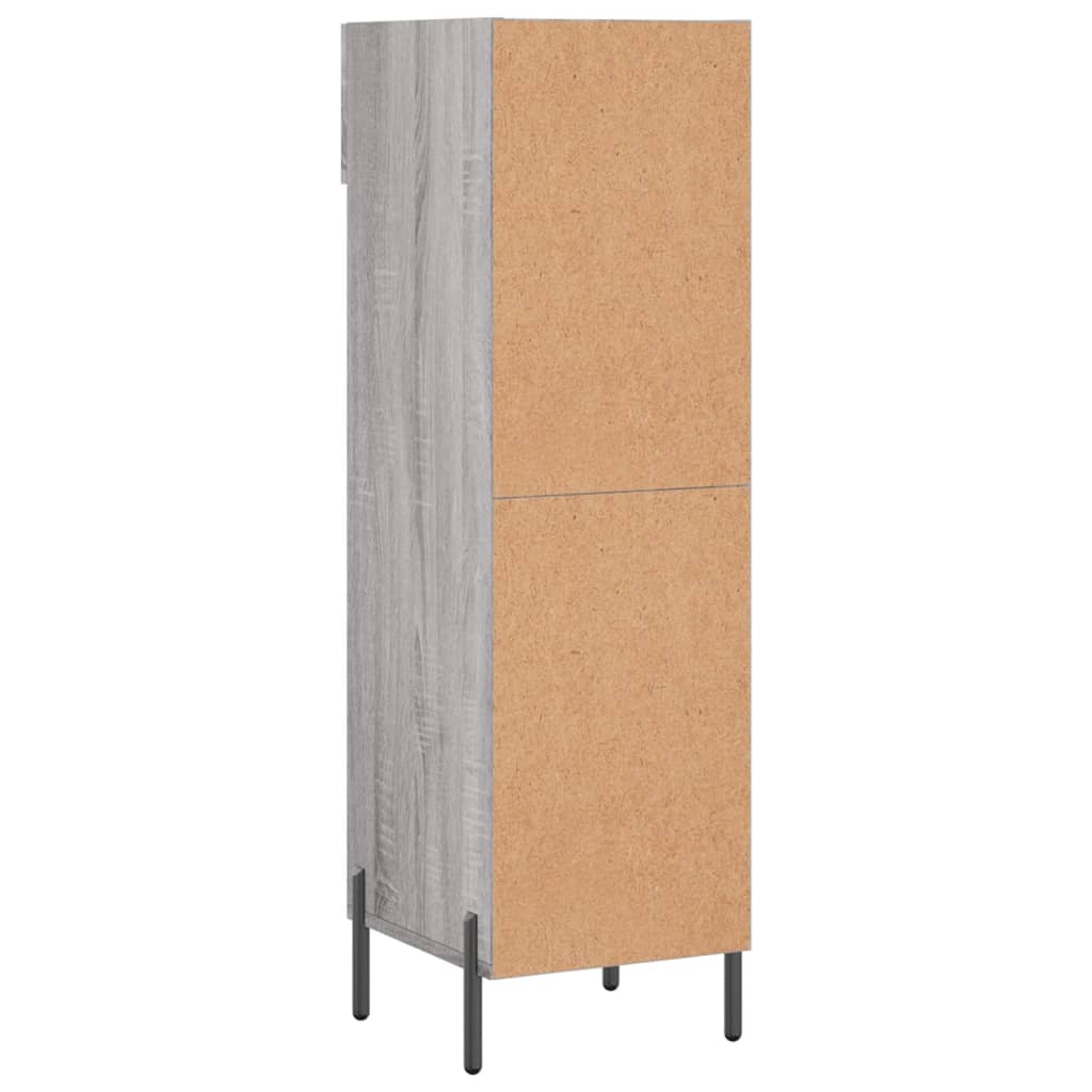 Skohylle grå sonoma 30x35x105 cm konstruert tre