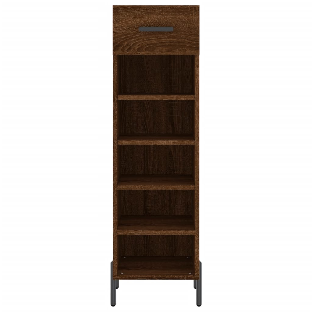 Skohylle brun eik 30x35x105 cm konstruert tre
