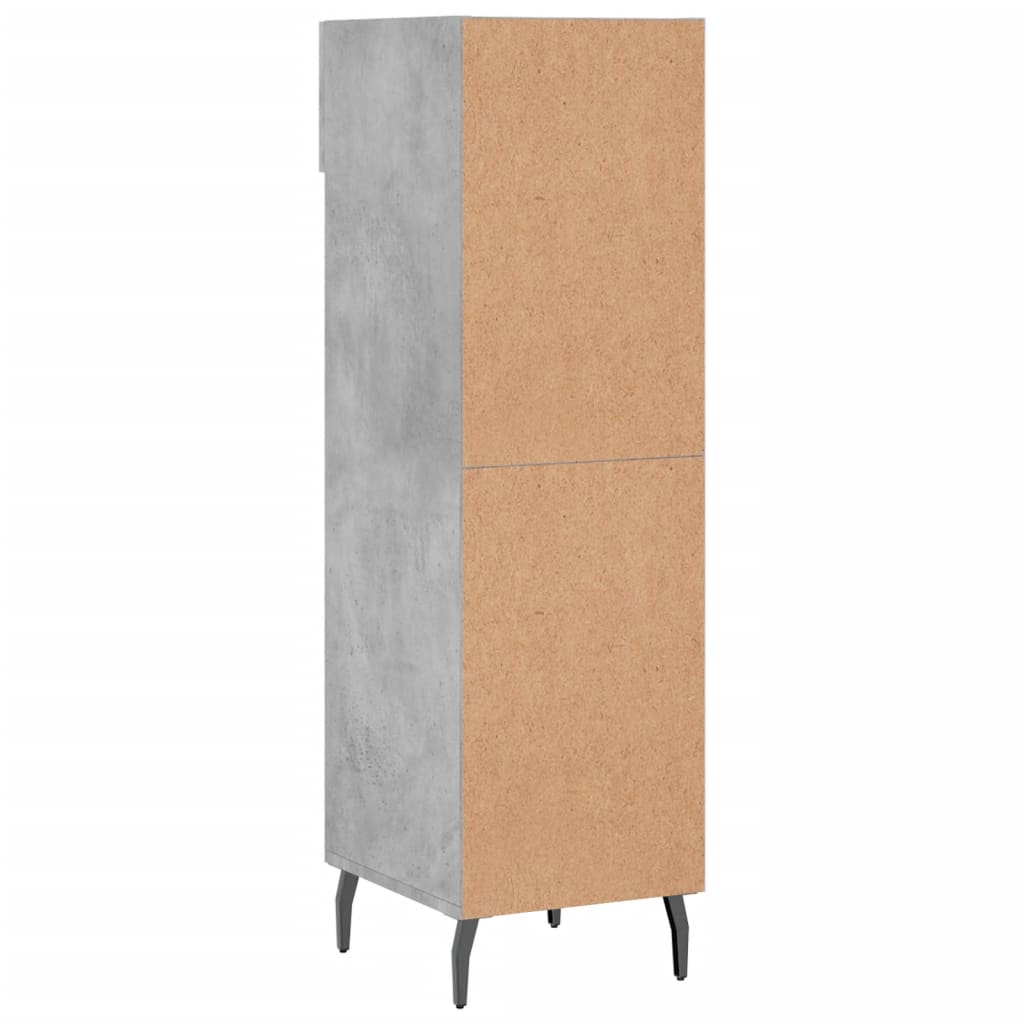 Skohylle betonggrå 30x35x105 cm konstruert tre