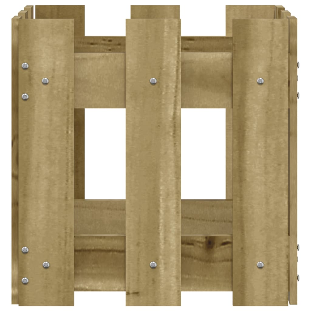 Plantekasse med gjerdedesign 30x30x30 cm impregnert furu