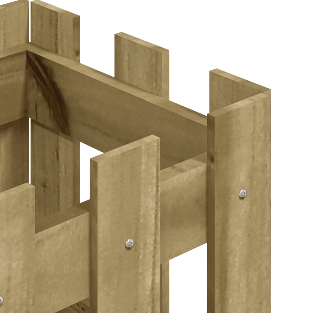 Plantekasse med gjerdedesign 30x30x30 cm impregnert furu
