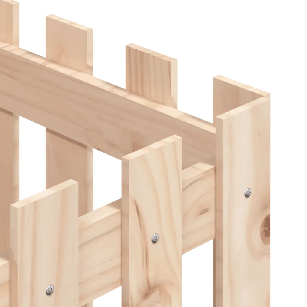 Plantekasse med gjerdedesign 40x40x40 cm heltre furu