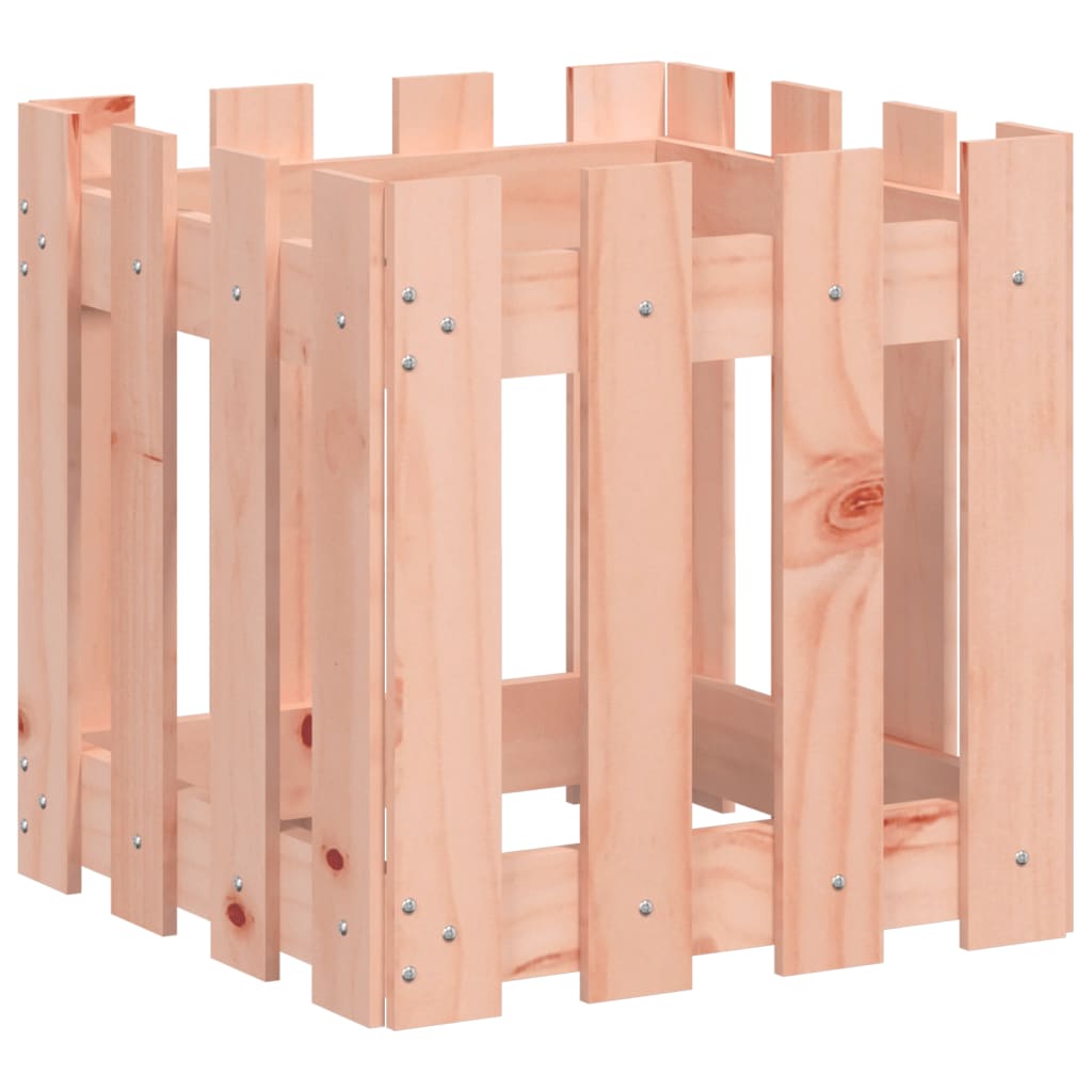 Plantekasse med gjerdedesign 40x40x40 cm heltre douglasgran