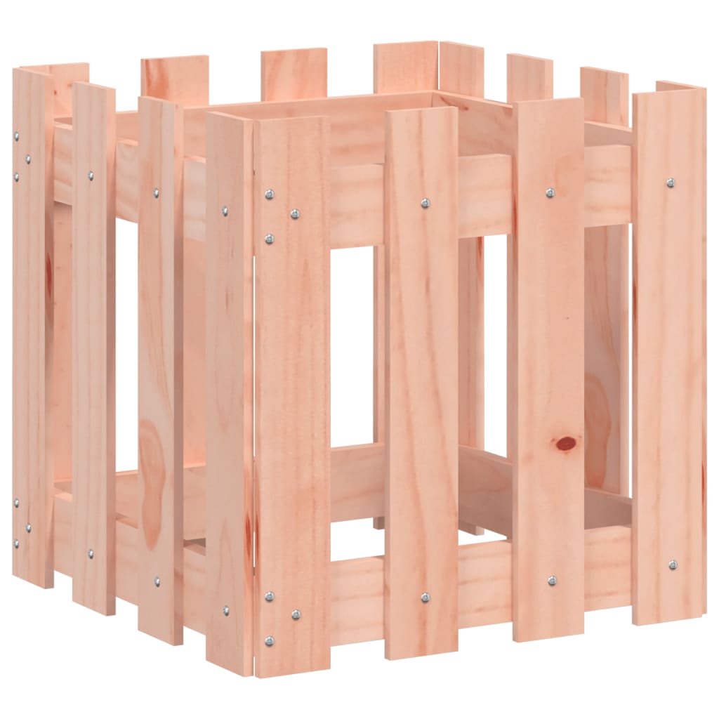 Plantekasse med gjerdedesign 40x40x40 cm heltre douglasgran