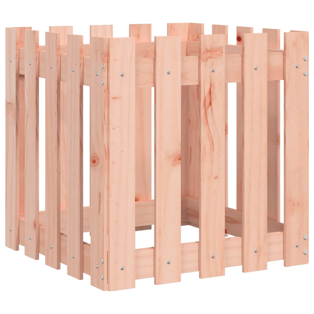 Plantekasse med gjerdedesign 50x50x50 cm heltre douglasgran