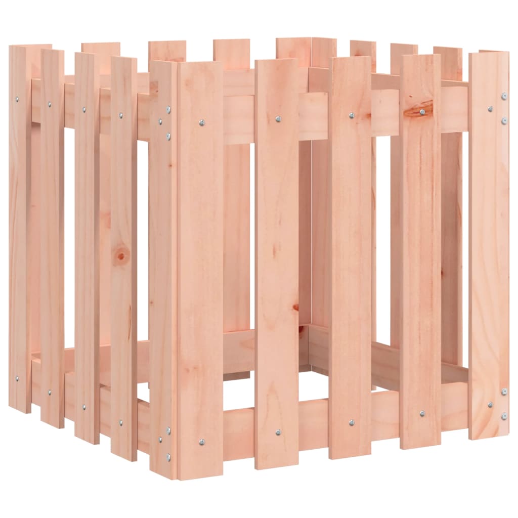 Plantekasse med gjerdedesign 50x50x50 cm heltre douglasgran