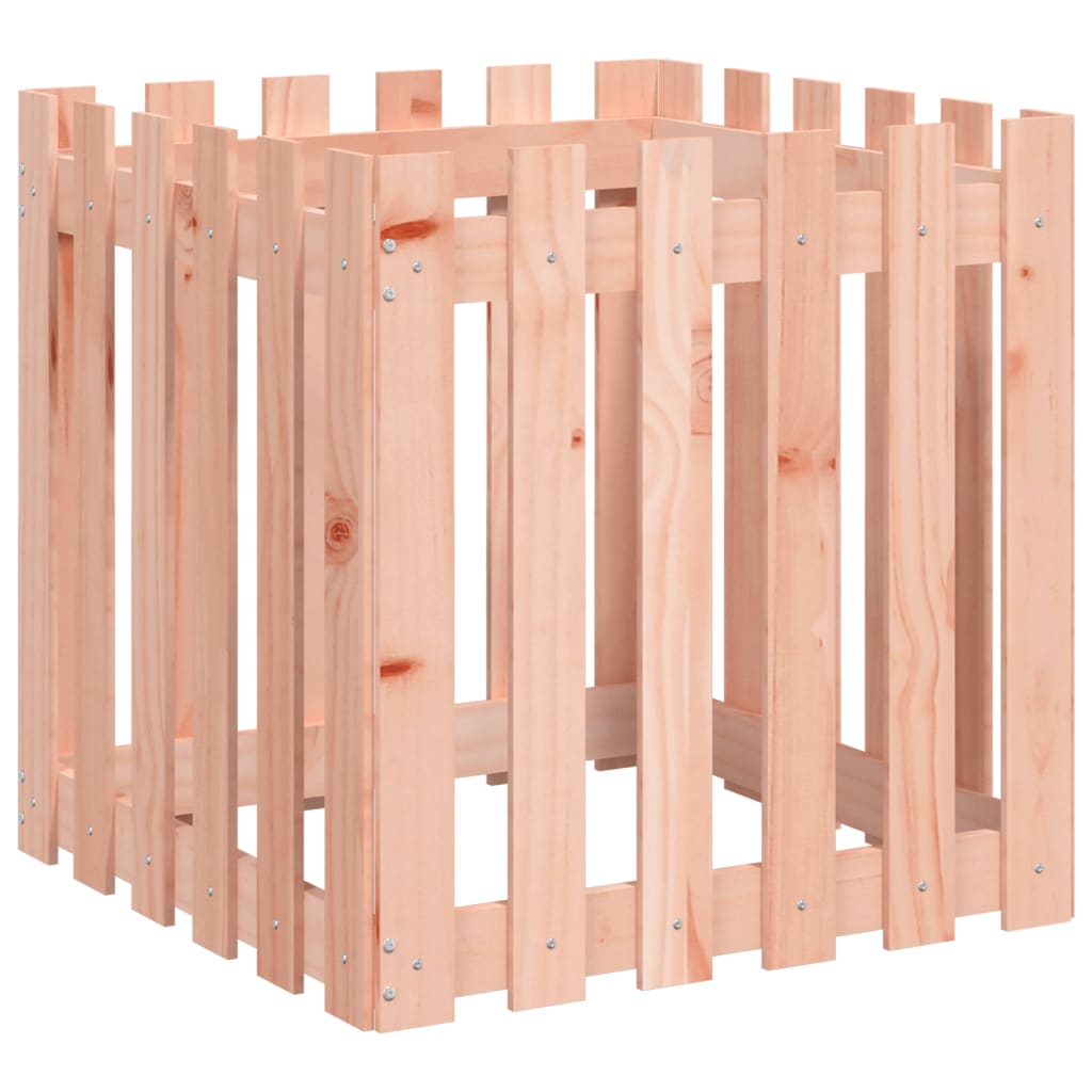 Plantekasse med gjerdedesign 60x60x60 cm heltre douglasgran