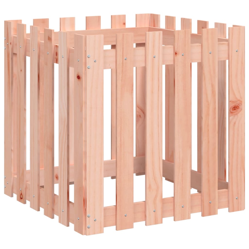 Plantekasse med gjerdedesign 60x60x60 cm heltre douglasgran