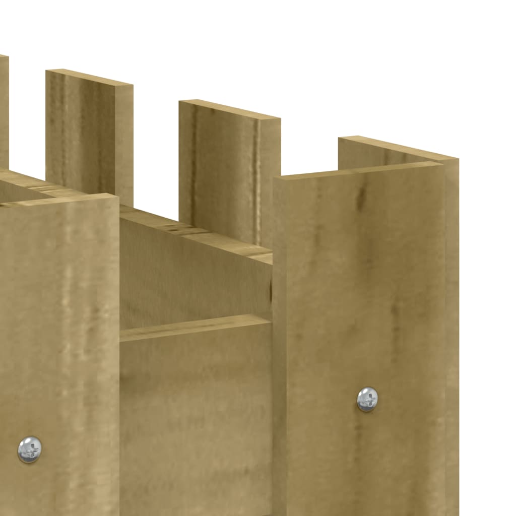 Høybed med gjerdedesign 100x50x50 cm impregnert furu