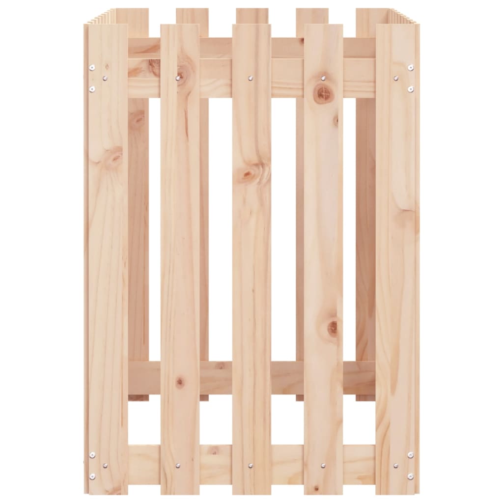 Høybed med gjerdedesign 100x50x70 cm heltre furu