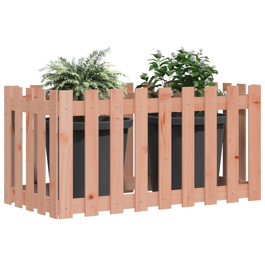 Høybed med gjerdedesign svart 100x50x70 cm heltre douglasgran