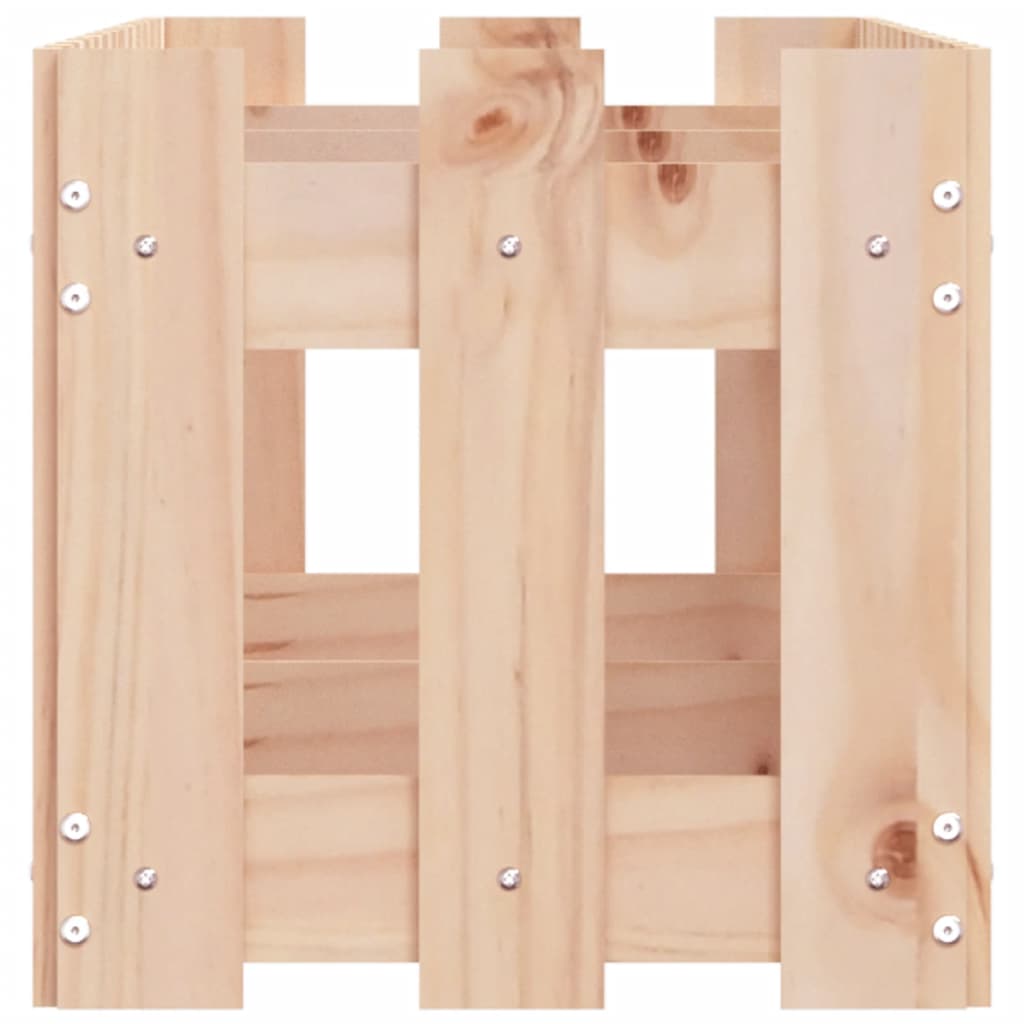 Høybed med gjerdedesign svart 150x30x30 cm heltre furu