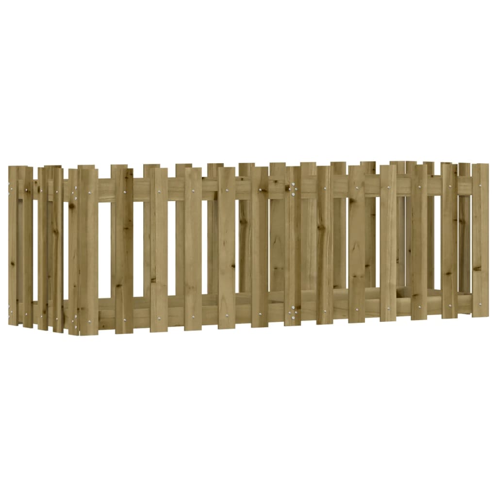 Høybed med gjerdedesign 150x50x50 cm impregnert furu
