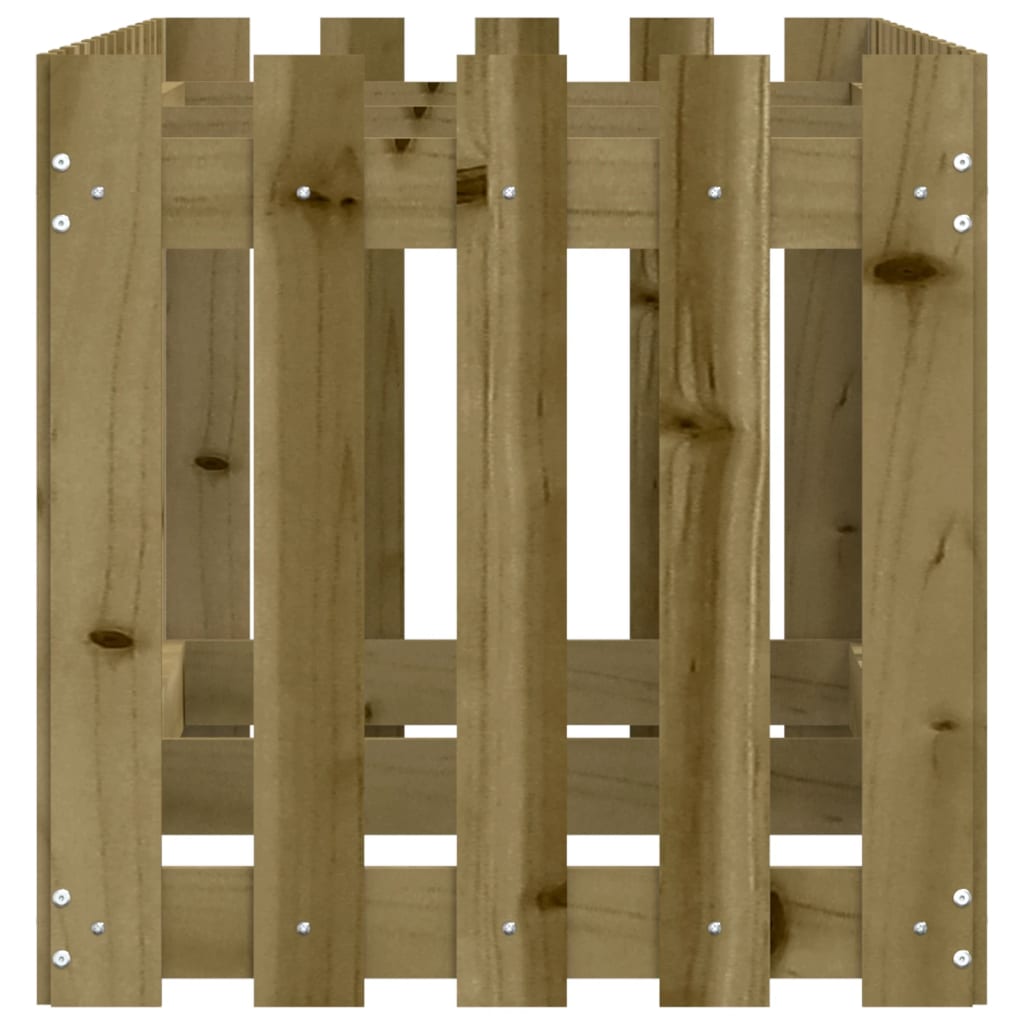 Høybed med gjerdedesign 150x50x50 cm impregnert furu