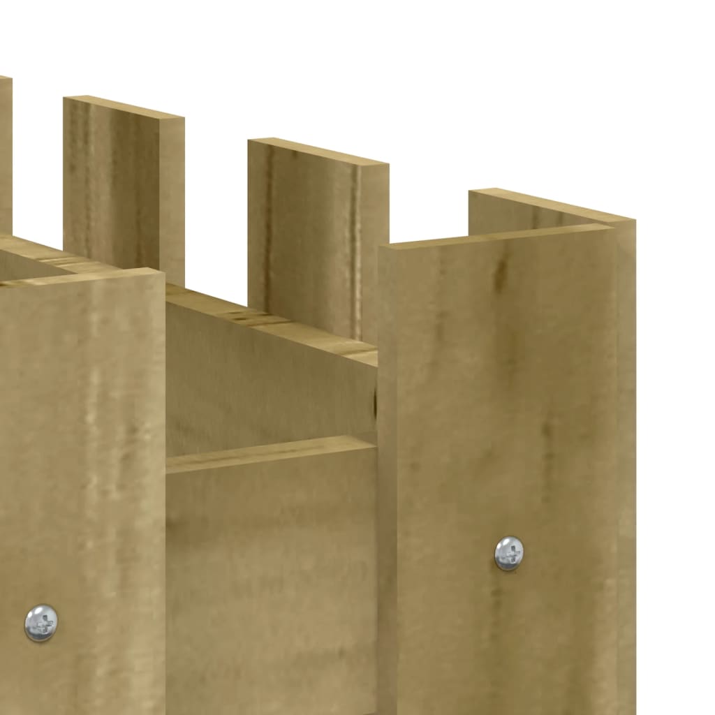 Høybed med gjerdedesign 150x50x50 cm impregnert furu