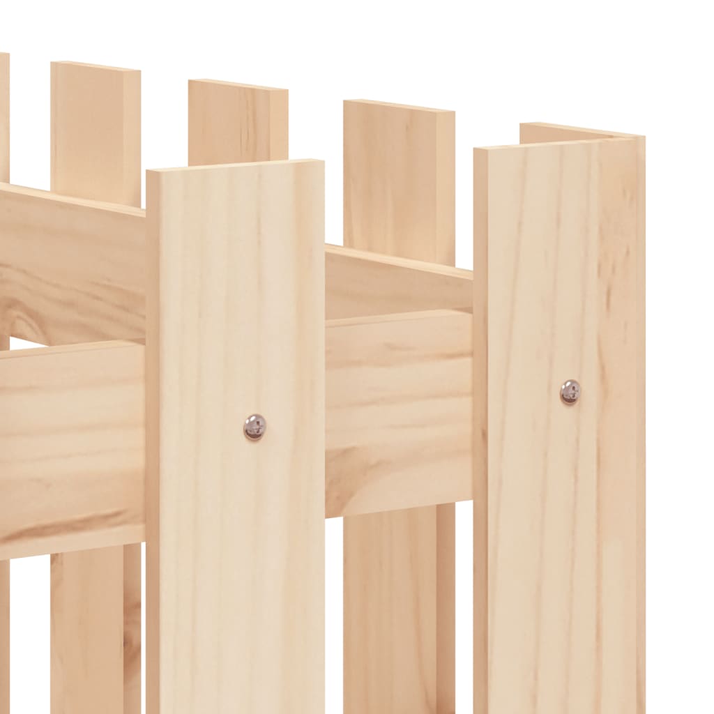 Høybed med gjerdedesign 150x50x70 cm heltre furu
