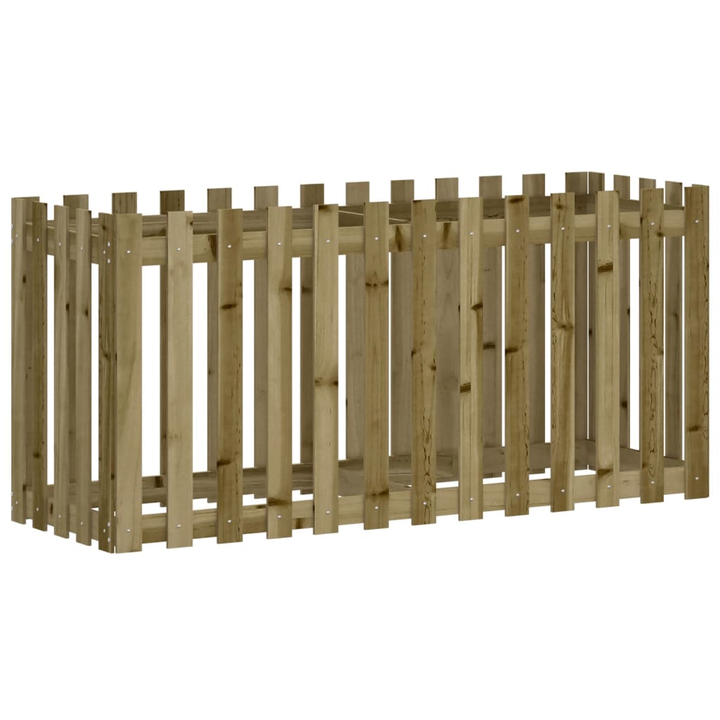 Høybed med gjerdedesign 150x50x70 cm impregnert furu