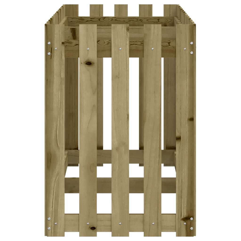 Høybed med gjerdedesign 150x50x70 cm impregnert furu