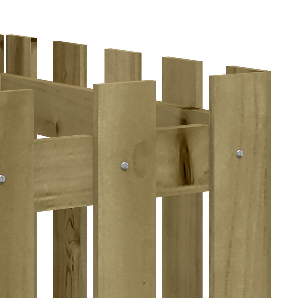 Høybed med gjerdedesign 200x50x50 cm impregnert furu