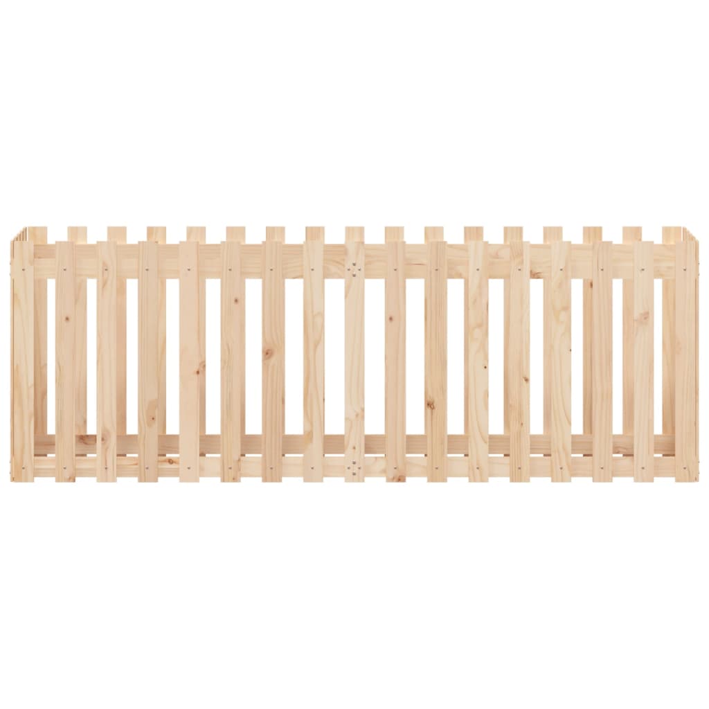 Høybed med gjerdedesign 200x50x70 cm heltre furu
