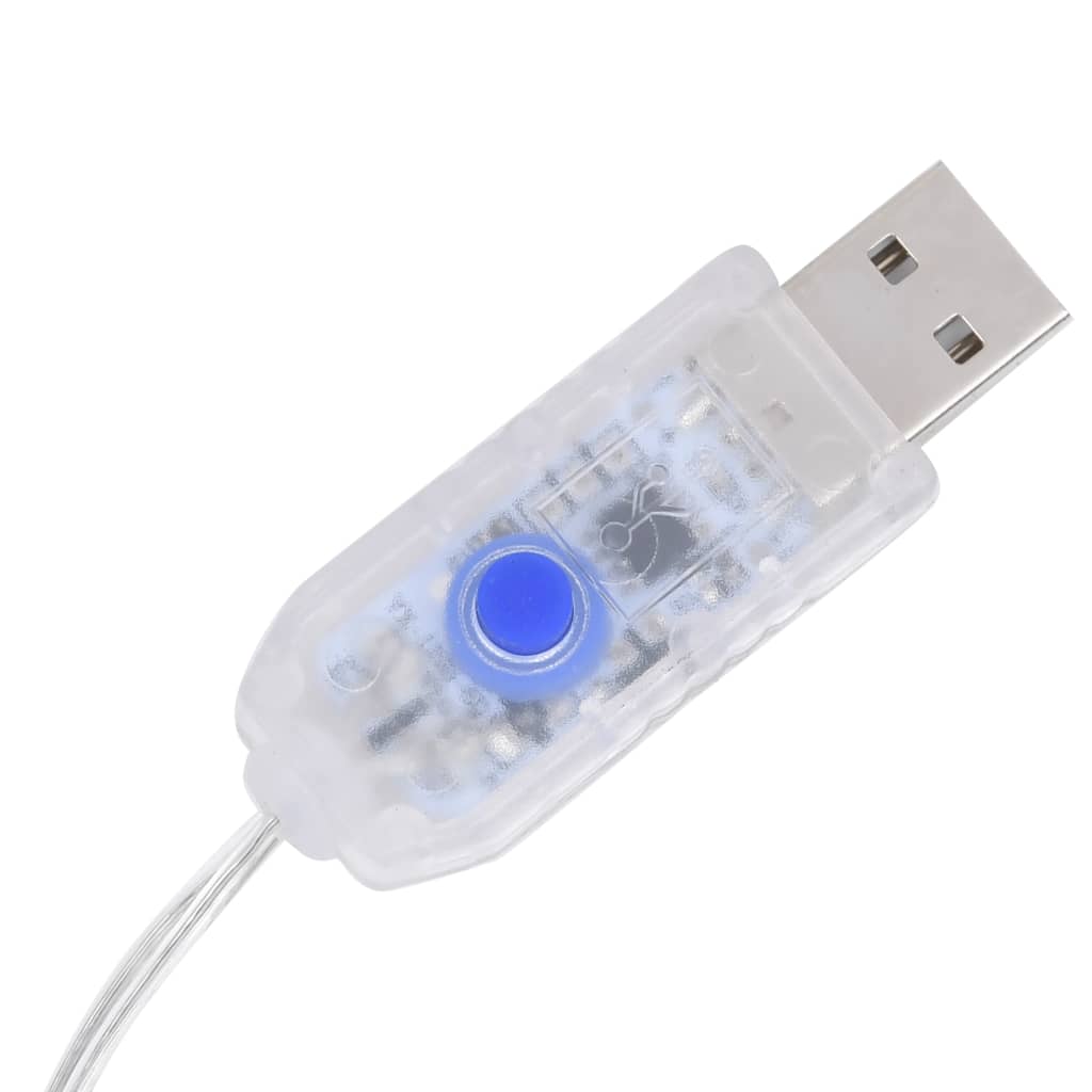 Juletrelys 320 LEDs kald hvit 375 cm