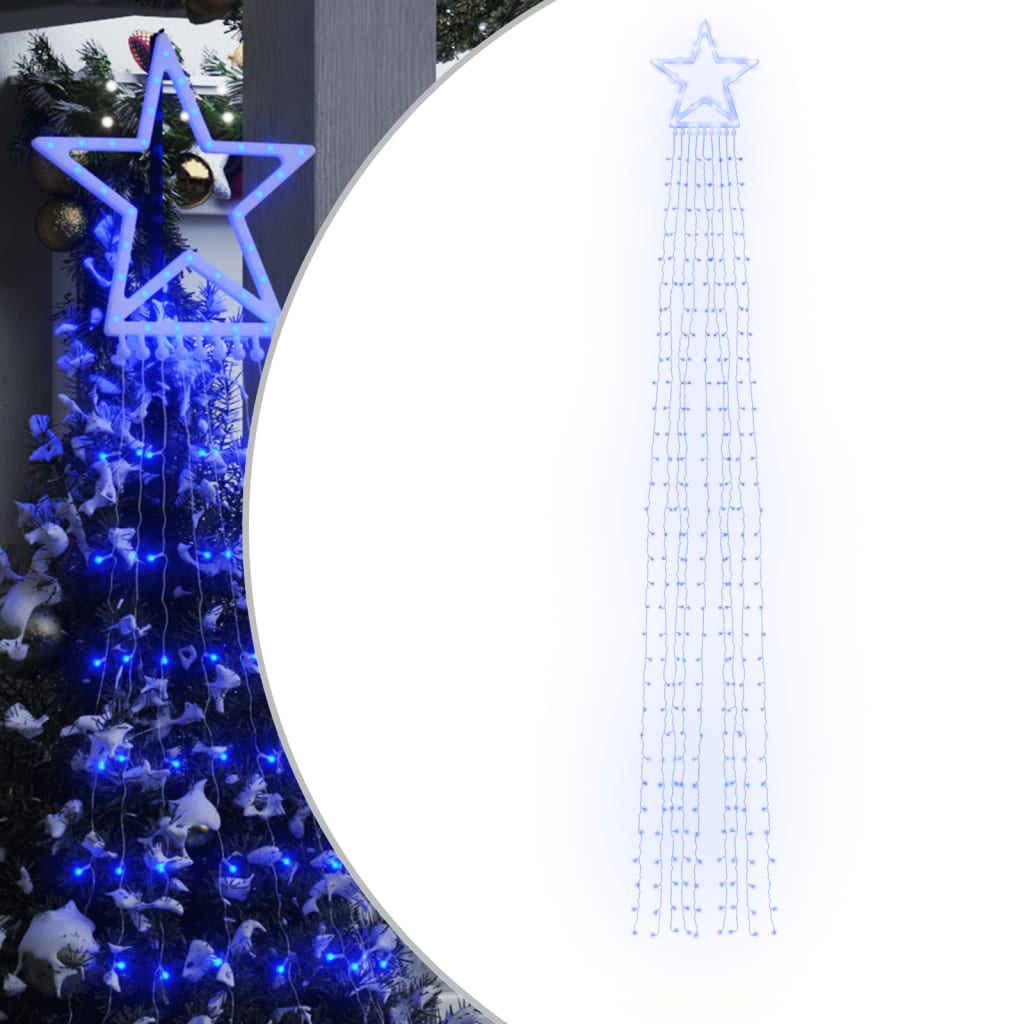 Juletrelys 320 LEDs blå 375 cm