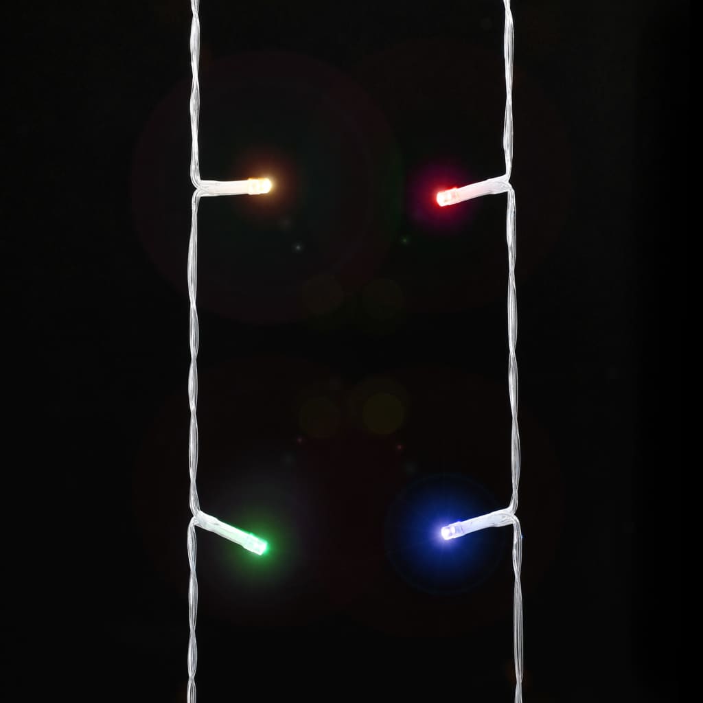Juletrelys 320 LEDs fargerik 375 cm